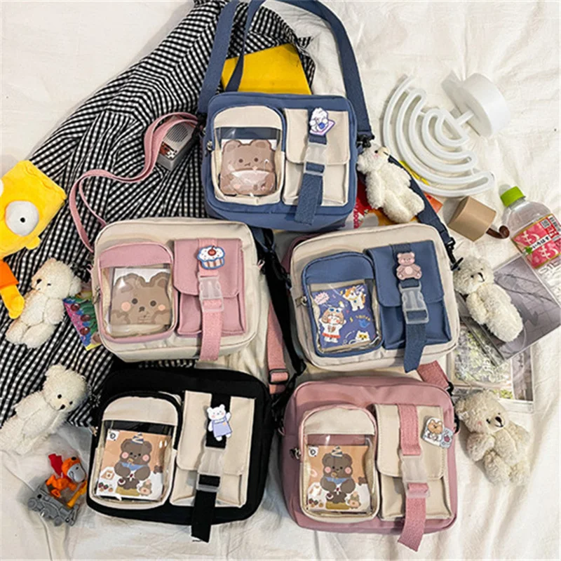 Korean Cute Transparent Card Shoulder Bag Girl Student Hit Color Messenger Bag Japanese Women Small Handbags, 5 colors
Korean Cute Transparent Card Shoulder Bag Girl Student Hit Color Messenger Bag Japanese Women Small Handbags, 5 colors