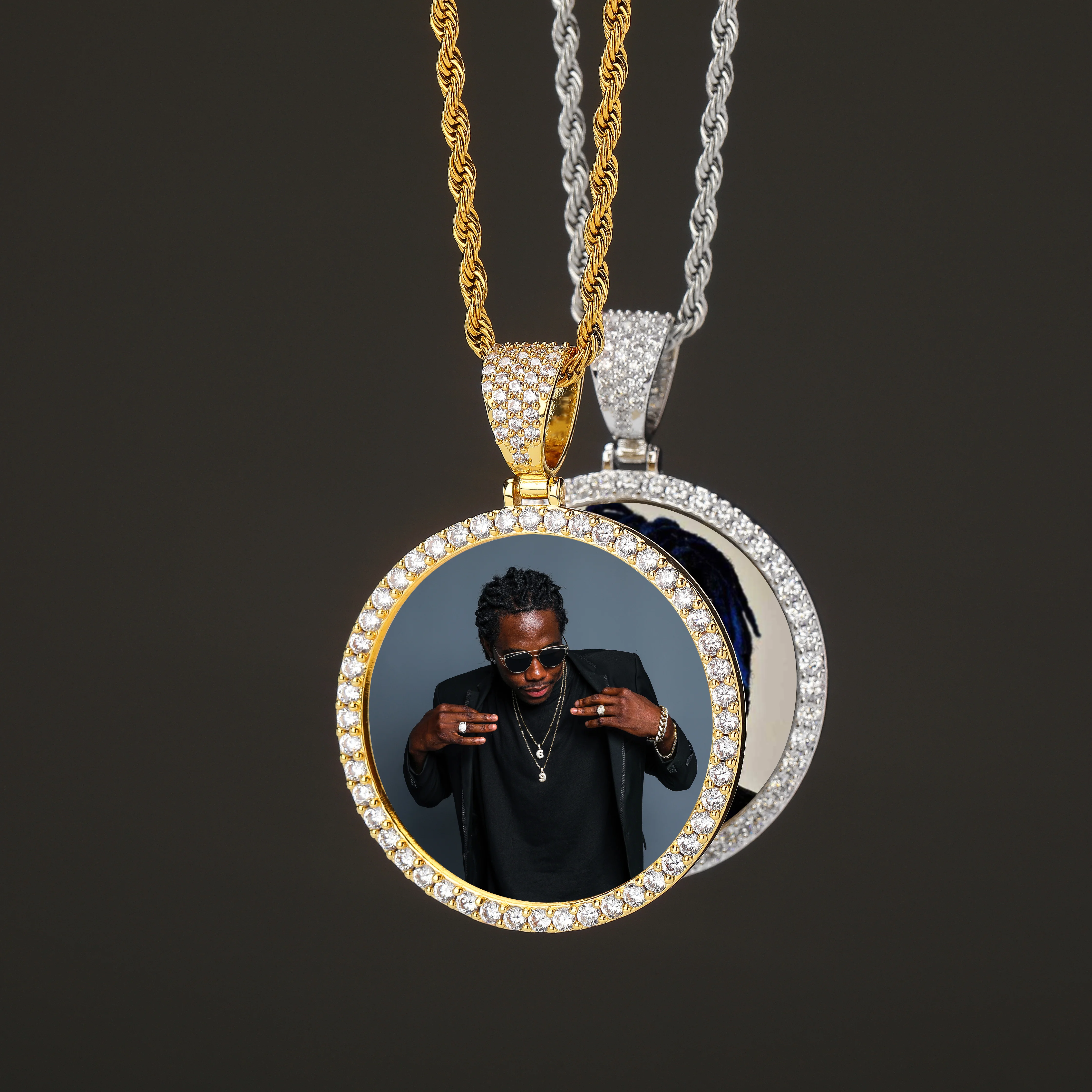 Custom Photo Medal Pendant Round Zircon Hip Hop Jewelry Engraving Letter Charm Tags Metal Picture Necklace, Silver/gold/rose gold
Custom Photo Medal Pendant Round Zircon Hip Hop Jewelry Engraving Letter Charm Tags Metal Picture Necklace, Silver/gold/rose gold
