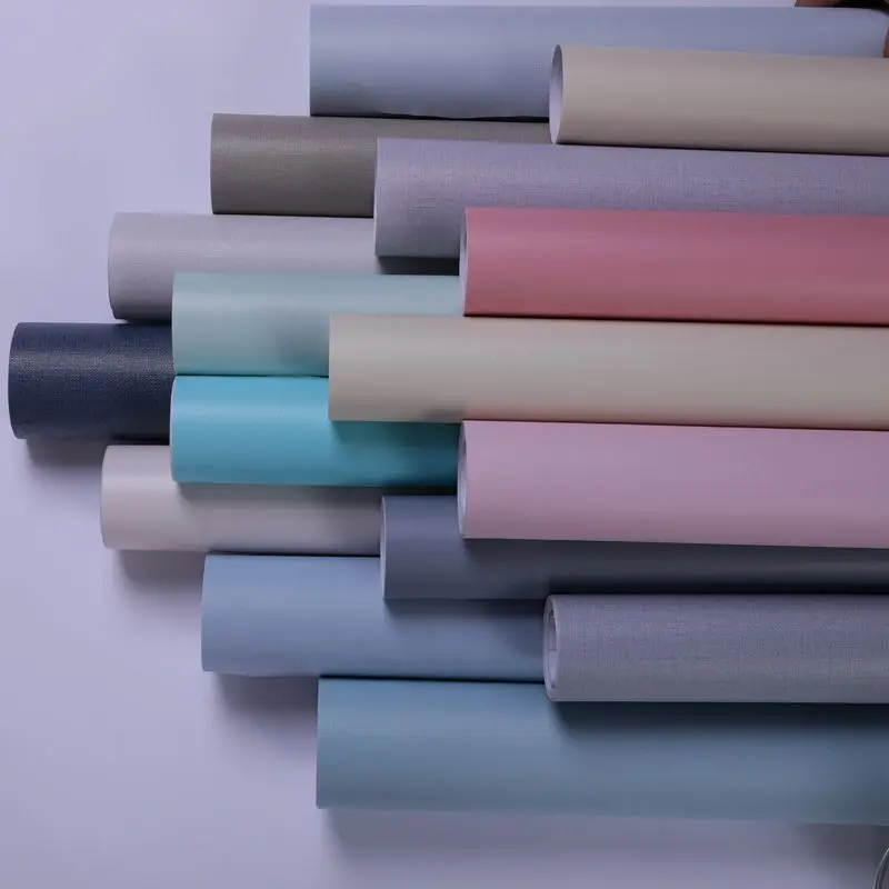 Çin Fabrika fiyat Ağır kabartmalı düz renk vinil duvar kağıtları/su geçirmez dekorasyon duvar kağıdı