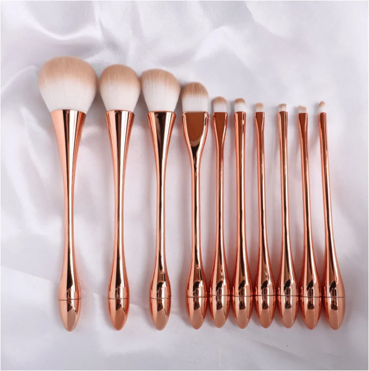 Amazon Hot Selling 10 PCS Set Plating Thin Waist Goblet Shape Handle Makeup Brushes With Portable Travel Bucket, Rose gold
Amazon Hot Selling 10 PCS Set Plating Thin Waist Goblet Shape Handle Makeup Brushes With Portable Travel Bucket, Rose gold