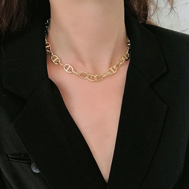 Danyuan exaggerated retro metal thick chain short necklace female net red trendy street hip hop choker clavicle chain, Picture
Danyuan exaggerated retro metal thick chain short necklace female net red trendy street hip hop choker clavicle chain, Picture