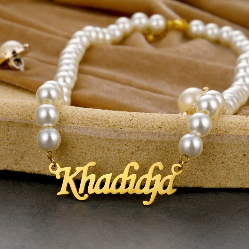 Personalized Letter Custom DIY Artical Font Fashion Stainless Steel Pearl Name Necklace Plate Gift For Temperament Women, Gold,silver
Personalized Letter Custom DIY Artical Font Fashion Stainless Steel Pearl Name Necklace Plate Gift For Temperament Women, Gold,silver