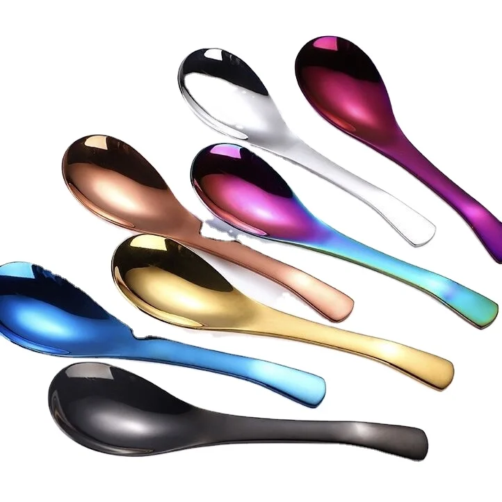 Thick Colorful Gold Rose Gold Black Blue Heavy-weight Stainless Steel Soup CoffeeTable Spoon, Silver, gold, rose gold, black, blue, purple, rainbow, etc...
Thick Colorful Gold Rose Gold Black Blue Heavy-weight Stainless Steel Soup CoffeeTable Spoon, Silver, gold, rose gold, black, blue, purple, rainbow, etc...