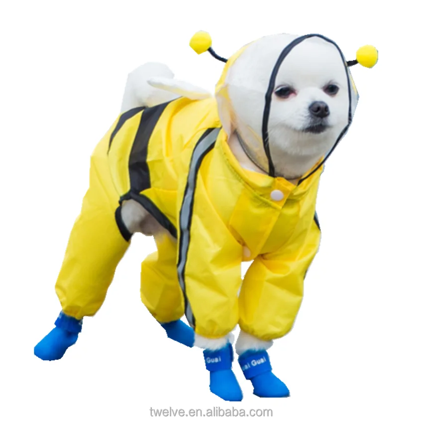Cute Animal Waterproof Yellow Reflective Pet Clothing Raincoat Outdoor dog raincoat
Cute Animal Waterproof Yellow Reflective Pet Clothing Raincoat Outdoor dog raincoat