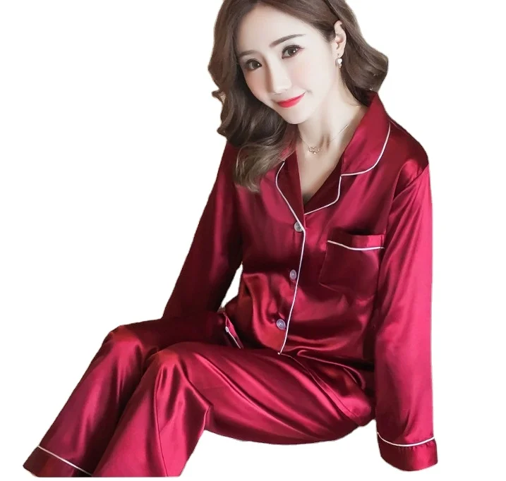 Wholesale Plus Size Cute Ladies Sleepwear Sexy 100% Silk Satin Set Pajamas For Women
Wholesale Plus Size Cute Ladies Sleepwear Sexy 100% Silk Satin Set Pajamas For Women