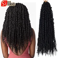 

Passion Spring Twists 12'' Synthetic Crotchet Hair Extensions Kinky Curly Black Brown Burgundy Ombre Crochet Braids nubian tiwst