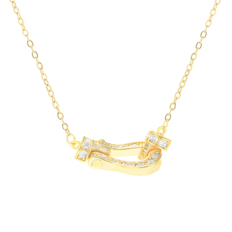 Wholesale classic design rose gold women jewelry crystal diamond horseshoe buckle charm necklace
Wholesale classic design rose gold women jewelry crystal diamond horseshoe buckle charm necklace