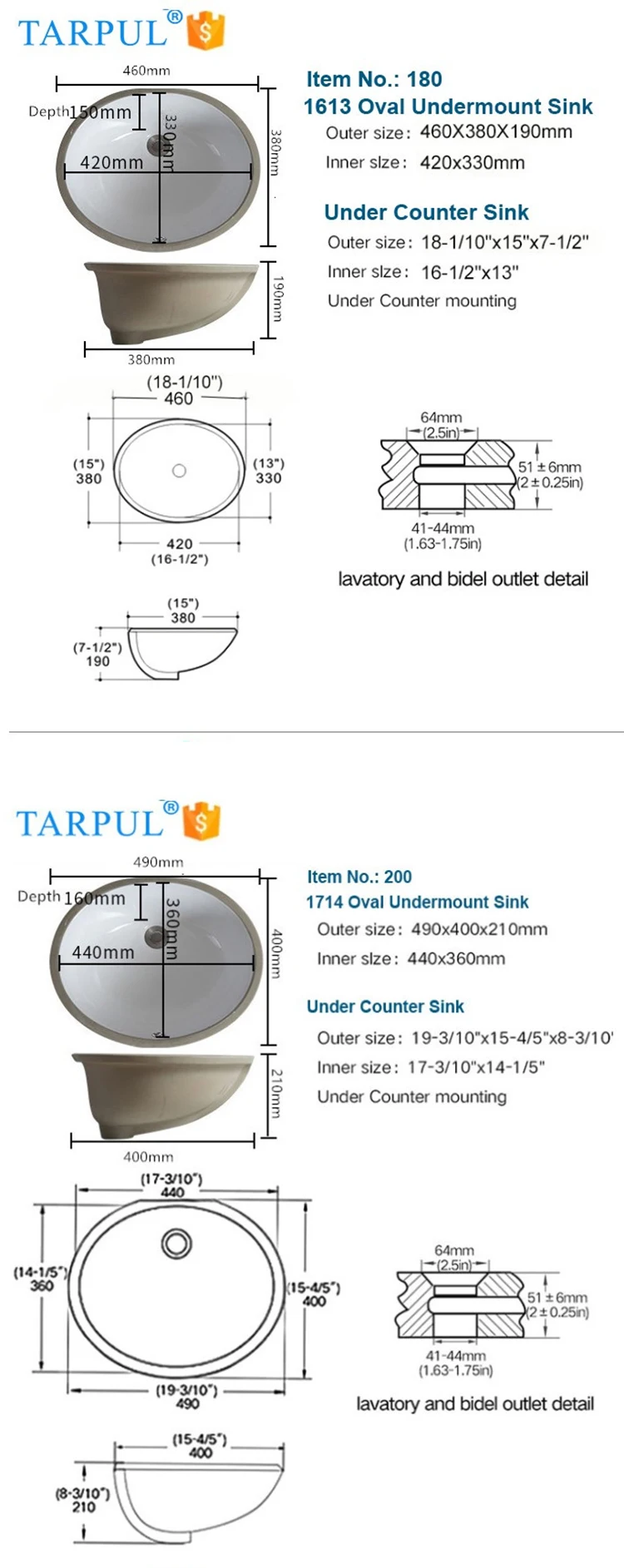 TARPUL Modern Oval Ceramic Undermount Vanity Sink White Counter Bathroom Wash Basin for Hotel Use manufacture