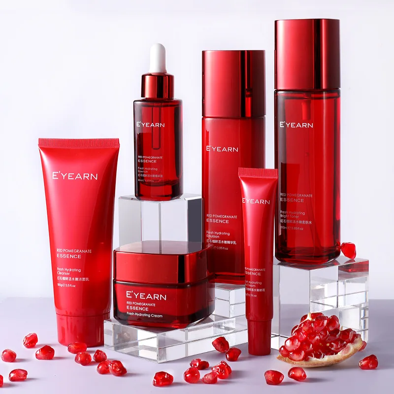 Korean Red Pomegranate Skin Care Face Wash Toner Moisturizing Serum Anti Aging Face Cream Eye Bag Eemoval Cream Set
Korean Red Pomegranate Skin Care Face Wash Toner Moisturizing Serum Anti Aging Face Cream Eye Bag Eemoval Cream Set