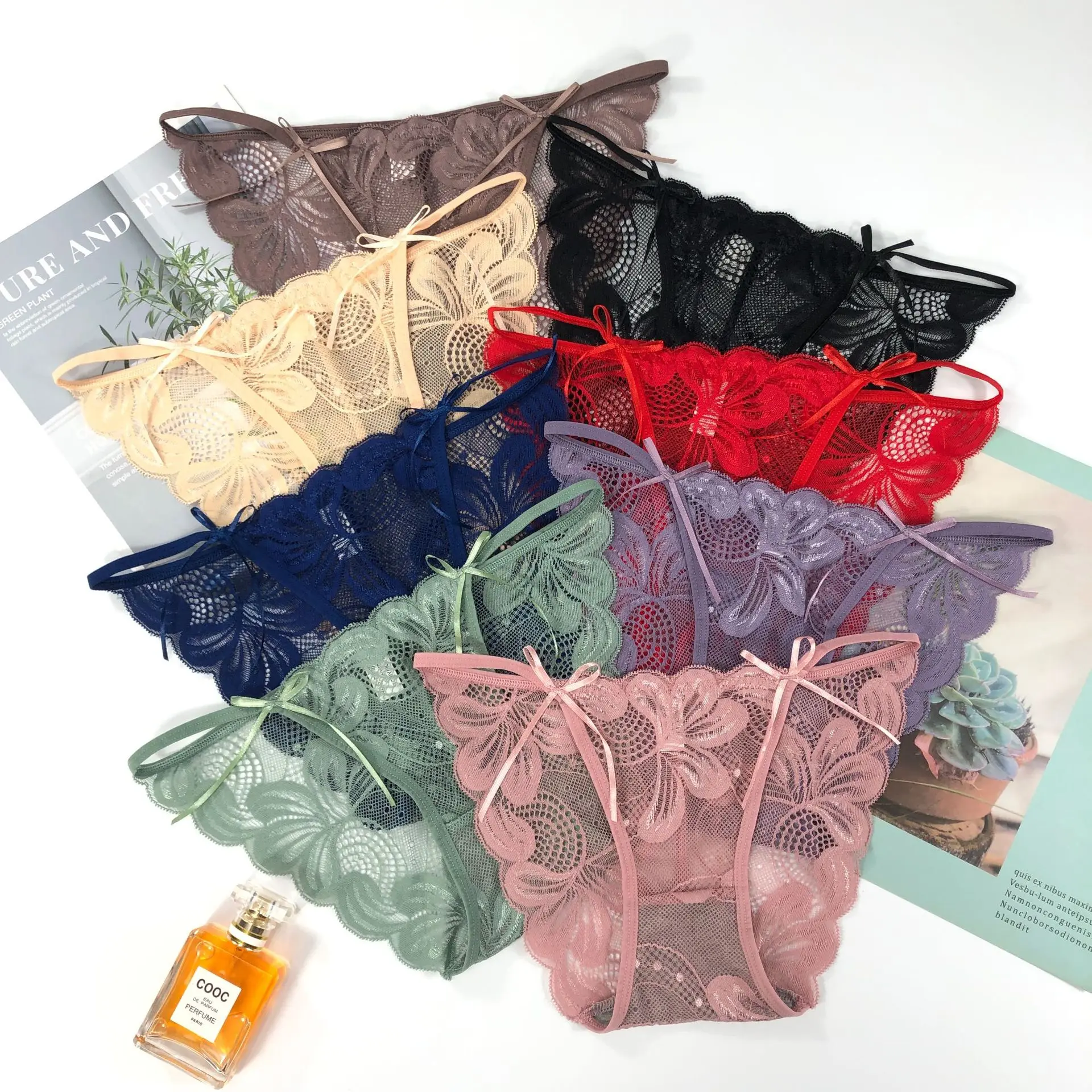 High elasticity ladies' lace panties T-shaped flowers lace briefs breathable women' panties sexy panties lace underwear ladies, 8 colors
High elasticity ladies' lace panties T-shaped flowers lace briefs breathable women' panties sexy panties lace underwear ladies, 8 colors