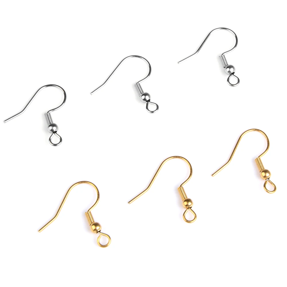 Silver Gold Plated Spring Ball Dangle Ear Wire Stainless Steel Earring Hooks For DIY Jewelry Making
Silver Gold Plated Spring Ball Dangle Ear Wire Stainless Steel Earring Hooks For DIY Jewelry Making