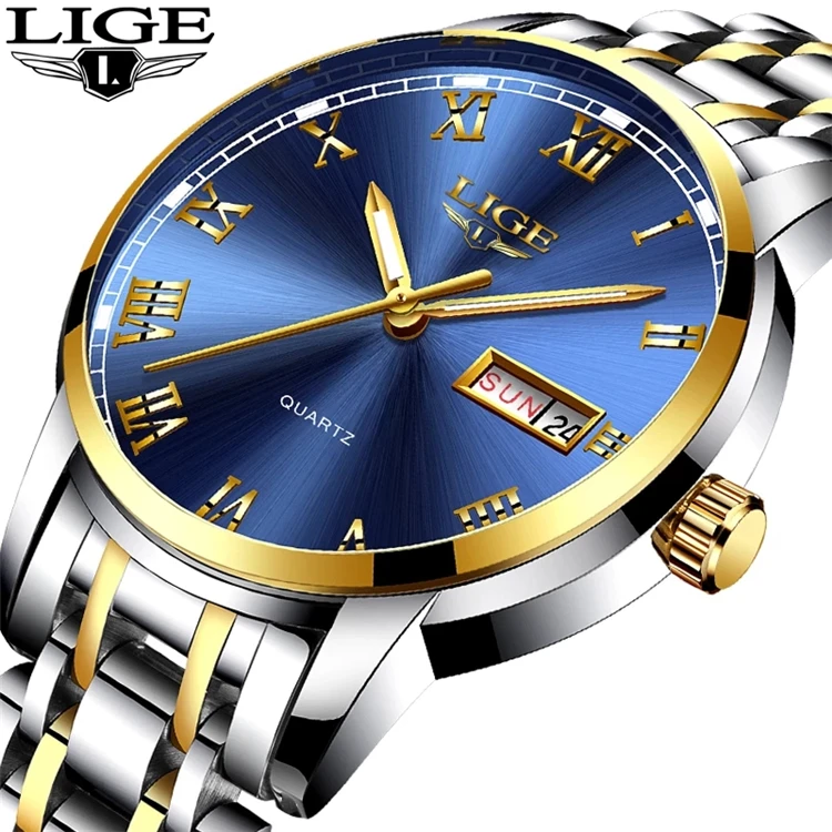 Relogio LIGE 9846 Watch Men Fashion Sport Quartz Watch Full Steel Gold Business Clock Brand Luxury Waterproof Men Watches 2021
Relogio LIGE 9846 Watch Men Fashion Sport Quartz Watch Full Steel Gold Business Clock Brand Luxury Waterproof Men Watches 2021
