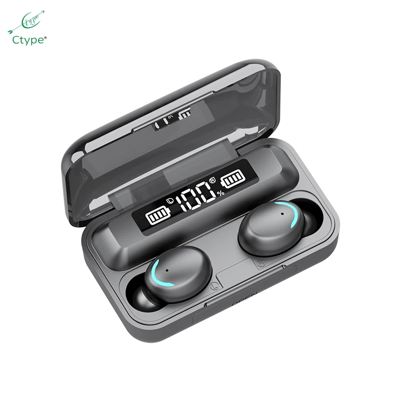 Ctype F9-5C Intelligence Digital Display TWS headphone Wireless Earphone With 2000mAh Power Bank For Business
Ctype F9-5C Intelligence Digital Display TWS headphone Wireless Earphone With 2000mAh Power Bank For Business