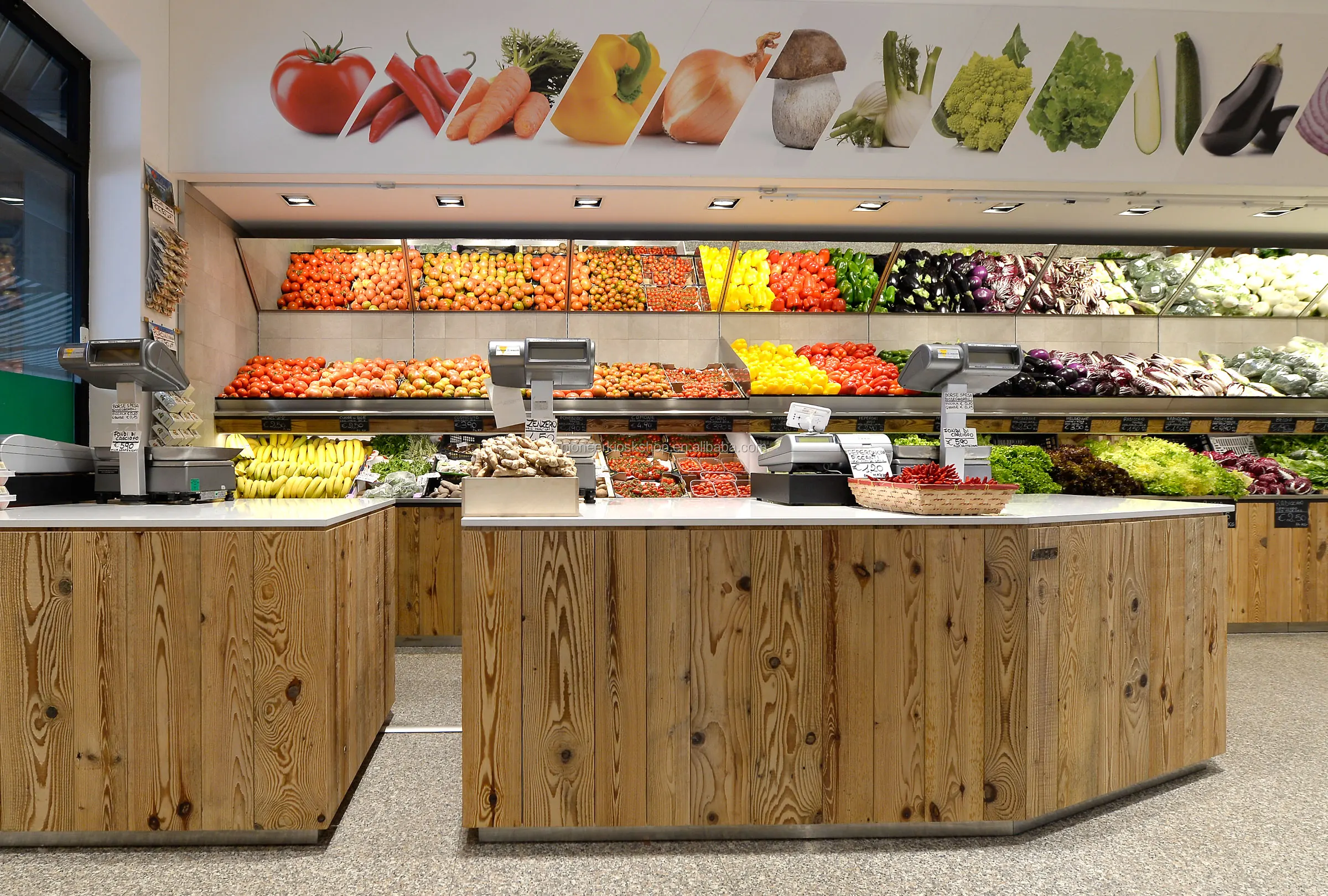 grocery store furniture vegetable display rack fruit display