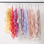 Multi color bulk wholesale shawl chiffon voile muslim flower hijab designer women scarf