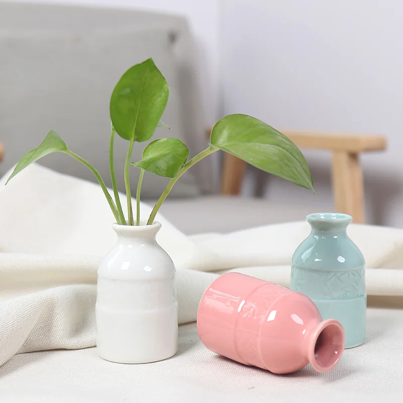 Unique bottle shaped modern cream colors ceramic vases pottery color mini vase for green plants, Pink, white, blue
Unique bottle shaped modern cream colors ceramic vases pottery color mini vase for green plants, Pink, white, blue