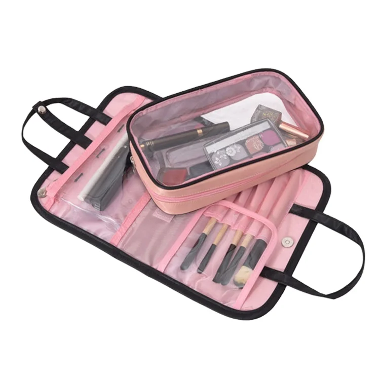 Portable clear plastic pvc travel toiletry bag set brush make up pouch kit with handle, Pink,customized
Portable clear plastic pvc travel toiletry bag set brush make up pouch kit with handle, Pink,customized