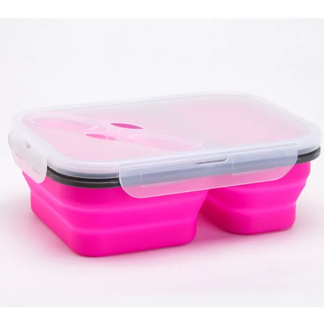 2 Compartments food grade Silicone foldable Food Storage box portable silicone salad bowls with spork, Colour available
2 Compartments food grade Silicone foldable Food Storage box portable silicone salad bowls with spork, Colour available