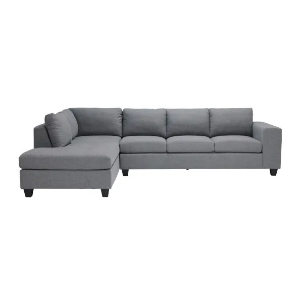 Wholesale large size gray sectional corner sofa with chaise