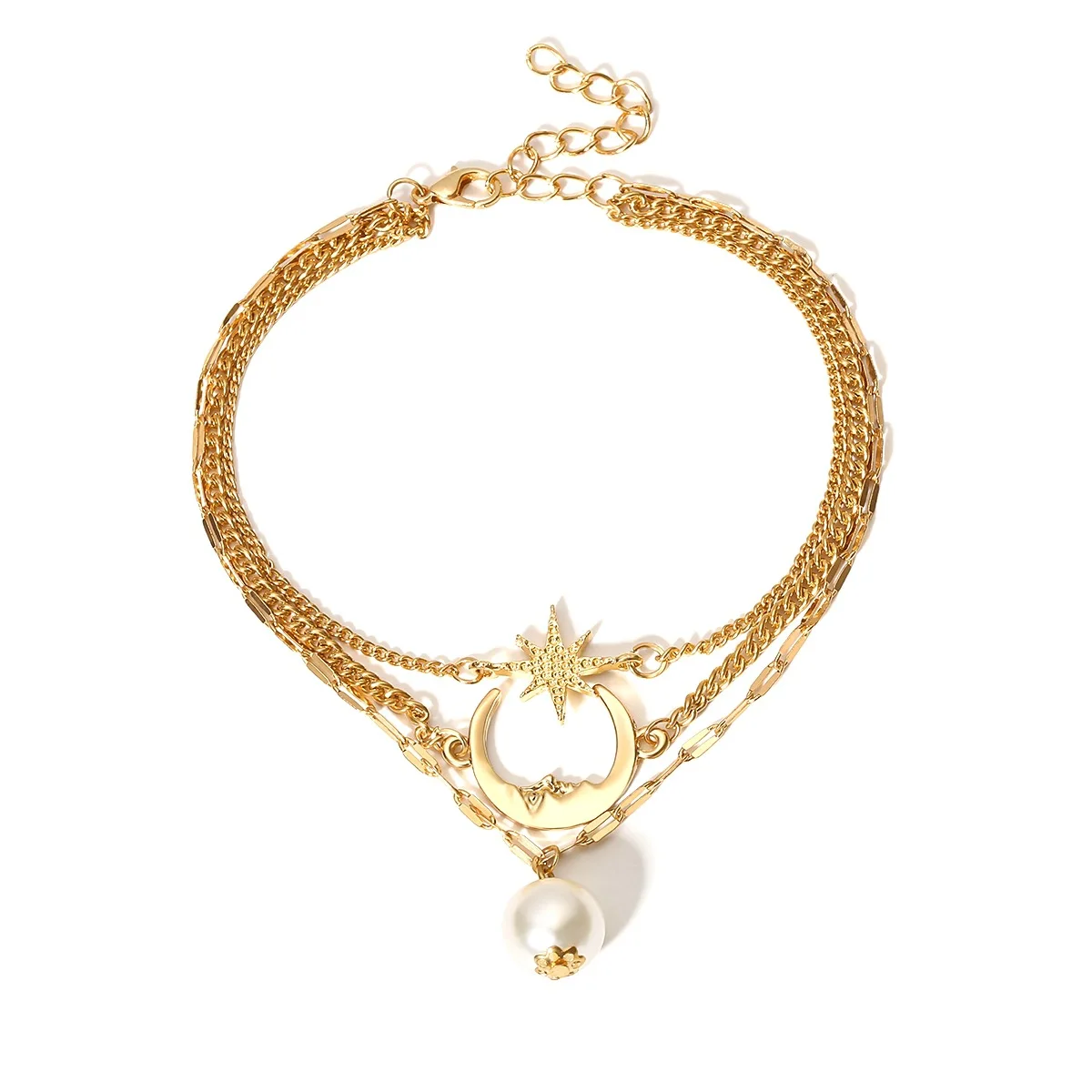 Wholesale High Quality 3pcs Set Summer Beach Pendant Simple Moon Star Fashion Anklets Pearl Anklets
Wholesale High Quality 3pcs Set Summer Beach Pendant Simple Moon Star Fashion Anklets Pearl Anklets