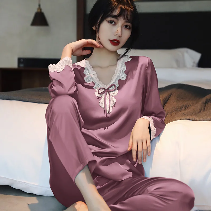 korean summer pajamas with lace Silk Women Cardigan Suit Pajamas pyjama Nightgowns Sleepwear sweety girls, Customized color
korean summer pajamas with lace Silk Women Cardigan Suit Pajamas pyjama Nightgowns Sleepwear sweety girls, Customized color