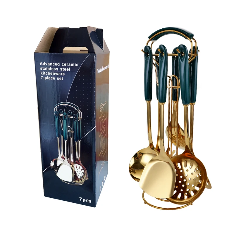 Hot Selling Kitchen Accessories 7 Pieces Ceramic Handle Stainless Steel Kitchen Utensils Set
Hot Selling Kitchen Accessories 7 Pieces Ceramic Handle Stainless Steel Kitchen Utensils Set