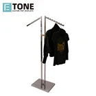 Metal custom cloth showcase cloth display stand handbag metal floor display