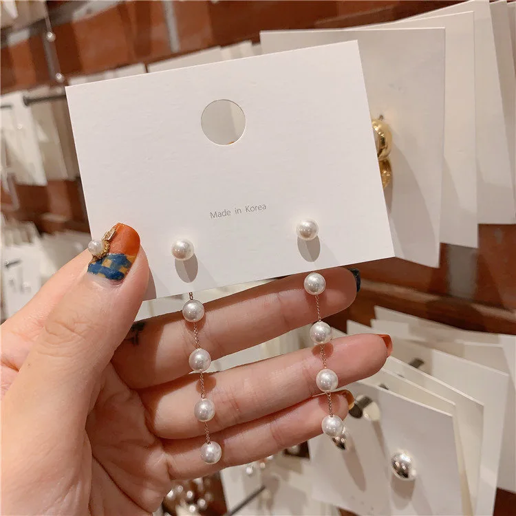 minimalist long pearl tassel earrings personality simple temperament studs Korea fashion earring
minimalist long pearl tassel earrings personality simple temperament studs Korea fashion earring