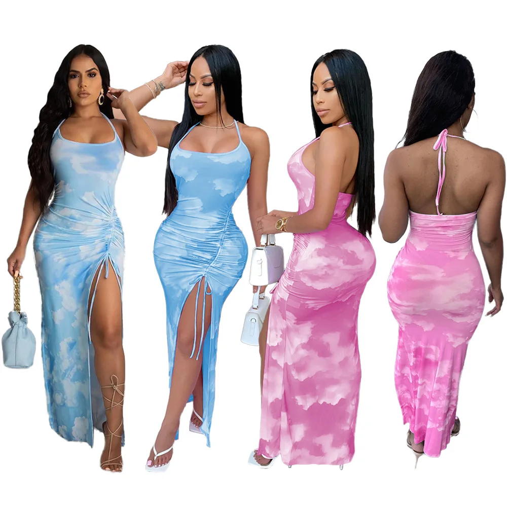 Women new fashion one piece printed flora straight strap dress slim tie dye maxi dress Dresses women lady elegant
Women new fashion one piece printed flora straight strap dress slim tie dye maxi dress Dresses women lady elegant