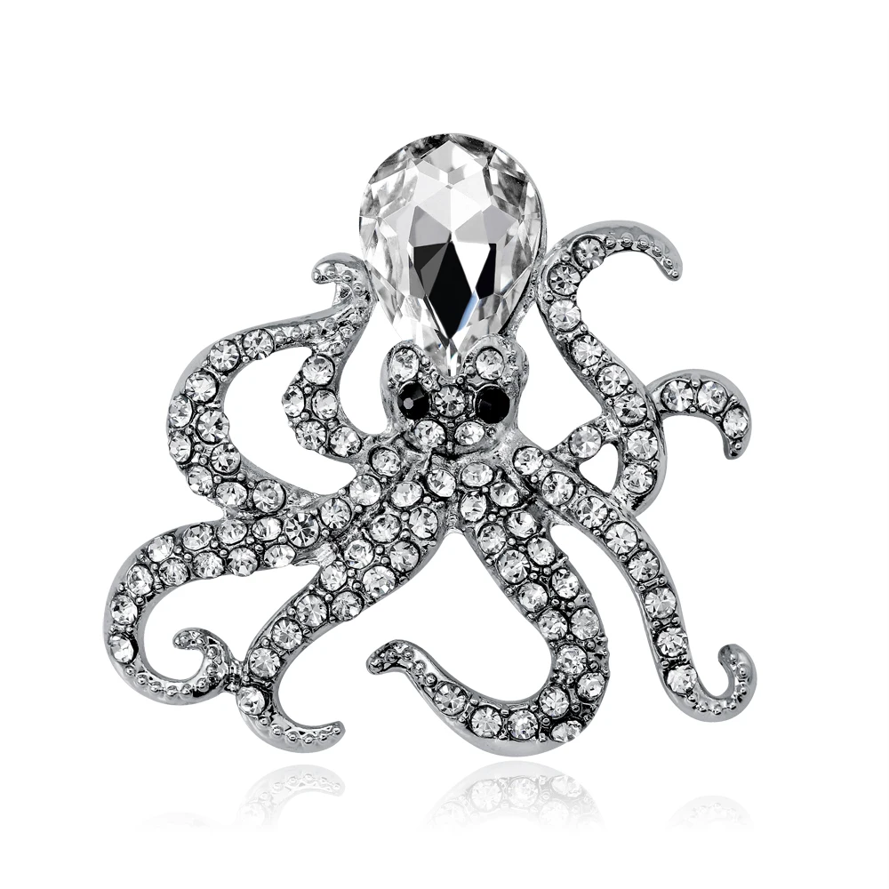 Fashionable and Personalized Rhinestone Glass Octopus Brooch Ornament, Picture shows
Fashionable and Personalized Rhinestone Glass Octopus Brooch Ornament, Picture shows