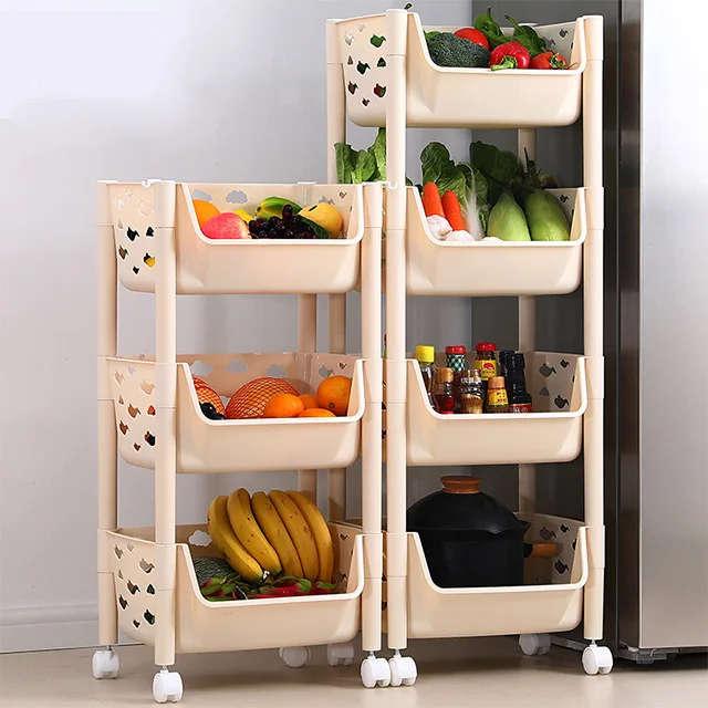 XingYou 2 to 5-Layers Rolling Cart Fruit Shelf Vegetable Display Basket Kitchen Storage Rack Organizer Holders
XingYou 2 to 5-Layers Rolling Cart Fruit Shelf Vegetable Display Basket Kitchen Storage Rack Organizer Holders
