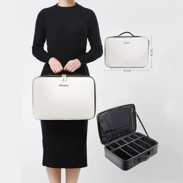 Rownyeon 1Pc Dropshipping Best Seller Custom Logo Portable White Leather Makeup Cosmetic Bag Case With Dividers, Black and white
Rownyeon 1Pc Dropshipping Best Seller Custom Logo Portable White Leather Makeup Cosmetic Bag Case With Dividers, Black and white