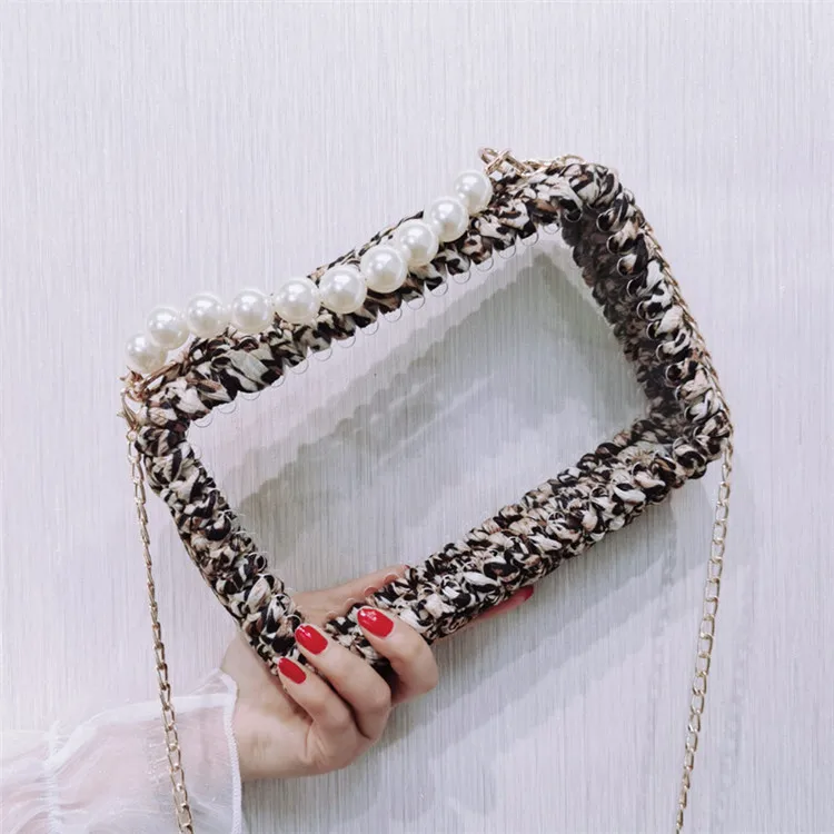 Trendy transparent woven square bag acrylic bag small fragrant wind net red diy handmade bag material finished shoulder handbag, 8 colors
Trendy transparent woven square bag acrylic bag small fragrant wind net red diy handmade bag material finished shoulder handbag, 8 colors