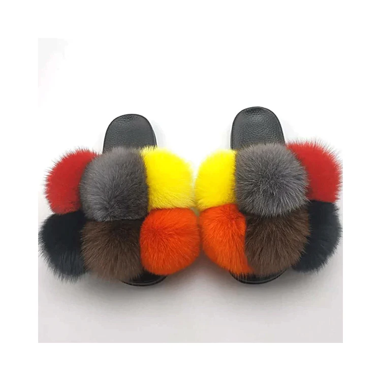 Various Color Ball Shape Cute Fox Fur Furry Slides Slippers Cheap Slippers For Women, Customized color
Various Color Ball Shape Cute Fox Fur Furry Slides Slippers Cheap Slippers For Women, Customized color