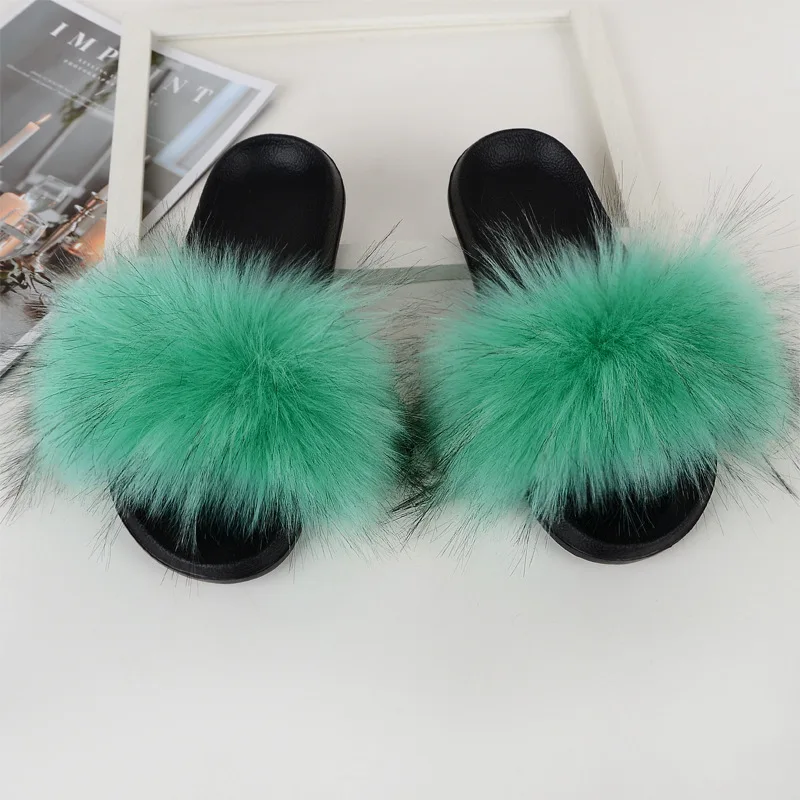 Factory wholesale imitation fox fur home slippers, high quality outdoor play children slippers, Customized color
Factory wholesale imitation fox fur home slippers, high quality outdoor play children slippers, Customized color