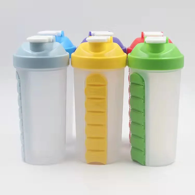 Portable Wholesale 600ml Custom Pill Box Cup Creative Multifunctional Shaker Pill Plastic Water Bottles With Pill Box, Customized
Portable Wholesale 600ml Custom Pill Box Cup Creative Multifunctional Shaker Pill Plastic Water Bottles With Pill Box, Customized