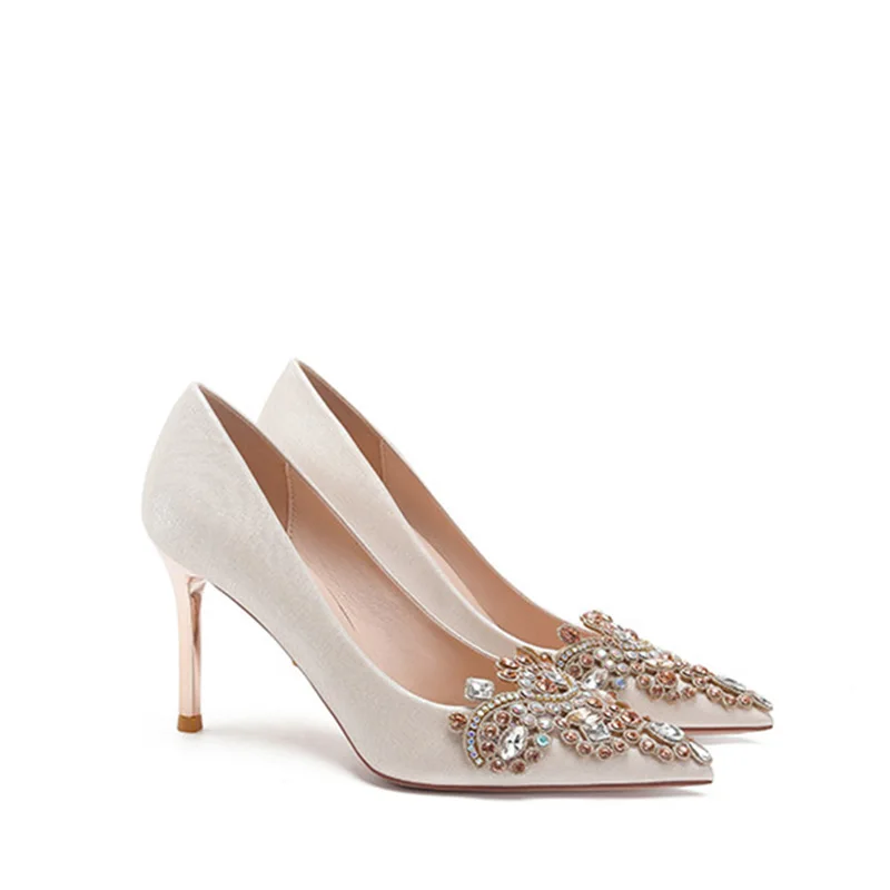 Custom Logo Women Luxury High Heels Shoes Pointed Toe Gold Stiletto Heel Ladies Wedding Heels For Bride Shoes
Custom Logo Women Luxury High Heels Shoes Pointed Toe Gold Stiletto Heel Ladies Wedding Heels For Bride Shoes