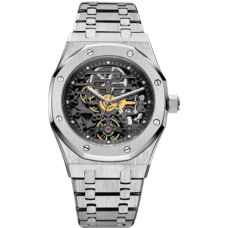 Customized LOGO Brand Clock Mens AP Luxury Sapphire Skeleton Mechanical Wristwatches OEM Stainless Steel 10ATM Automatic Watch
Customized LOGO Brand Clock Mens AP Luxury Sapphire Skeleton Mechanical Wristwatches OEM Stainless Steel 10ATM Automatic Watch