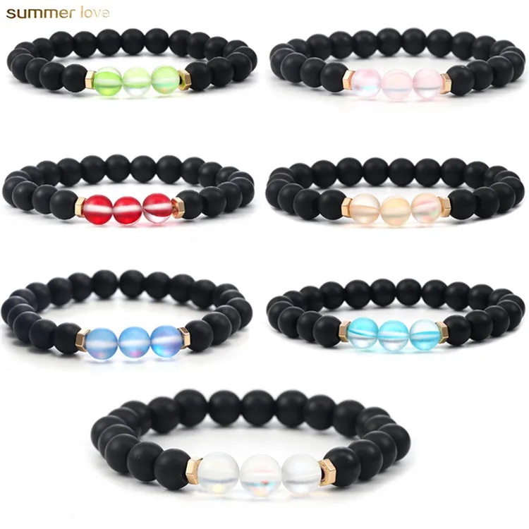 Wholesale Friendship Color Transparent Glass Bead Plating Spacer Black Beads Bracelets for Women Jewelry
Wholesale Friendship Color Transparent Glass Bead Plating Spacer Black Beads Bracelets for Women Jewelry