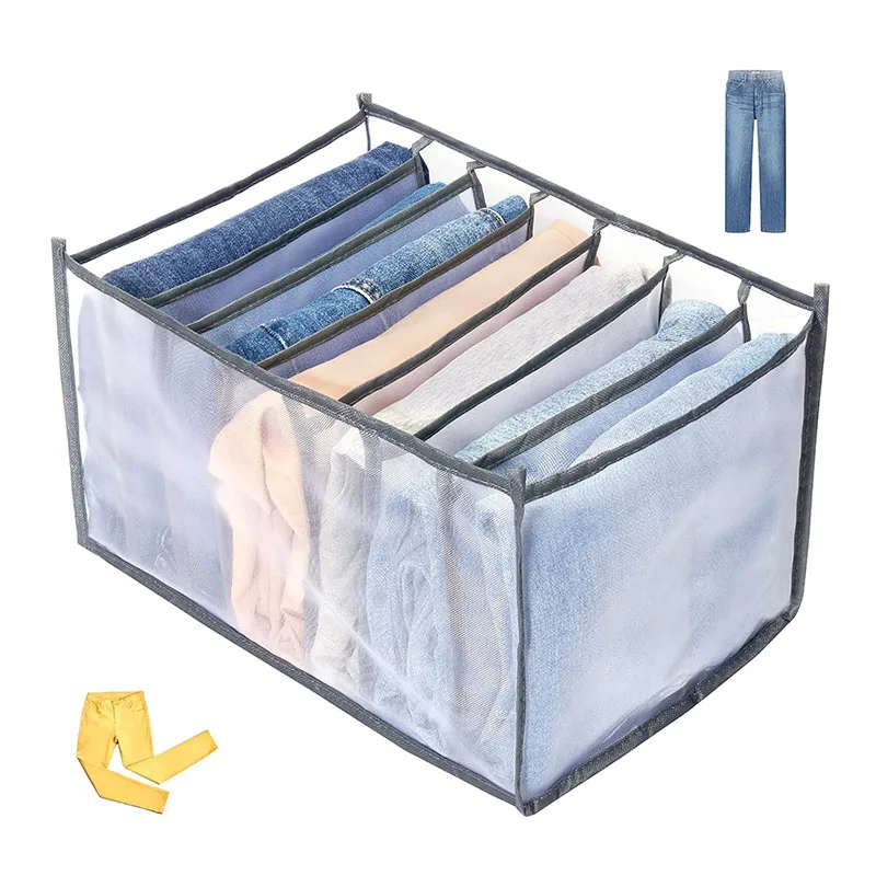 Large 7 Grid Collapsible Wardrobe Storage Nylon Mesh Jean Clothes Organizer For Underwear Cloth, White, black, grey, red, blue and so on
Large 7 Grid Collapsible Wardrobe Storage Nylon Mesh Jean Clothes Organizer For Underwear Cloth, White, black, grey, red, blue and so on