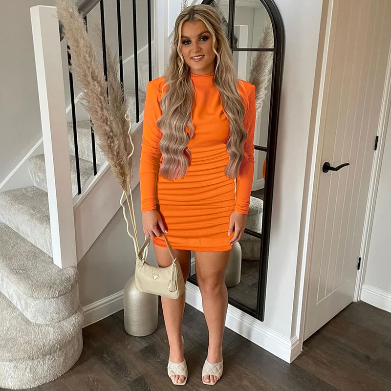 2021 New Arrivals Autumn Dress Solid Color Long Sleeve mini Dress for ladies Fashionable casual dresses women
2021 New Arrivals Autumn Dress Solid Color Long Sleeve mini Dress for ladies Fashionable casual dresses women