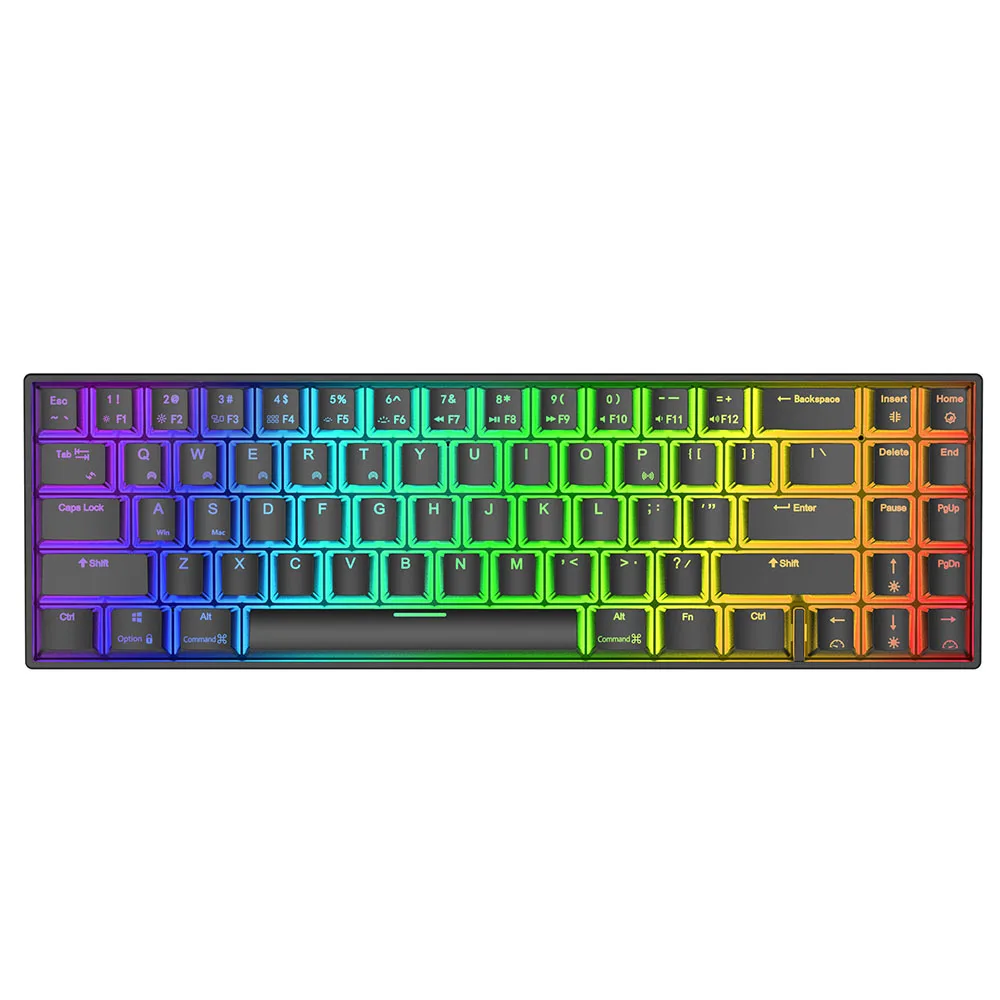 RK71 RGB keyboard Wired/Wireless Blue tooth Red Switch 71 Keys gaming mechanical keyboard with type c port
RK71 RGB keyboard Wired/Wireless Blue tooth Red Switch 71 Keys gaming mechanical keyboard with type c port