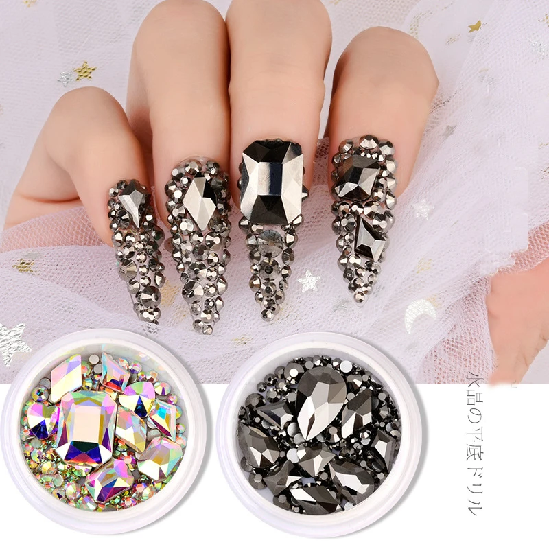 3D Nail Art Decorations Jewels Iridescent Multi-Shape Mixed Size Nail Art Crystal Strass Accessories Rhinestones AB Glass, Colorful shiny
3D Nail Art Decorations Jewels Iridescent Multi-Shape Mixed Size Nail Art Crystal Strass Accessories Rhinestones AB Glass, Colorful shiny