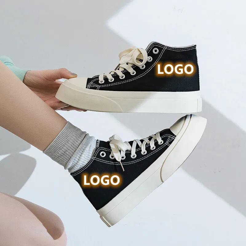 Dropshipping custom canvas shoes high top thick sole white casual canvas trendy shoes
Dropshipping custom canvas shoes high top thick sole white casual canvas trendy shoes