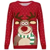 wholesale funny knitting patterns warm gifts ya animal pets deer ugly merry christmas sweater for women