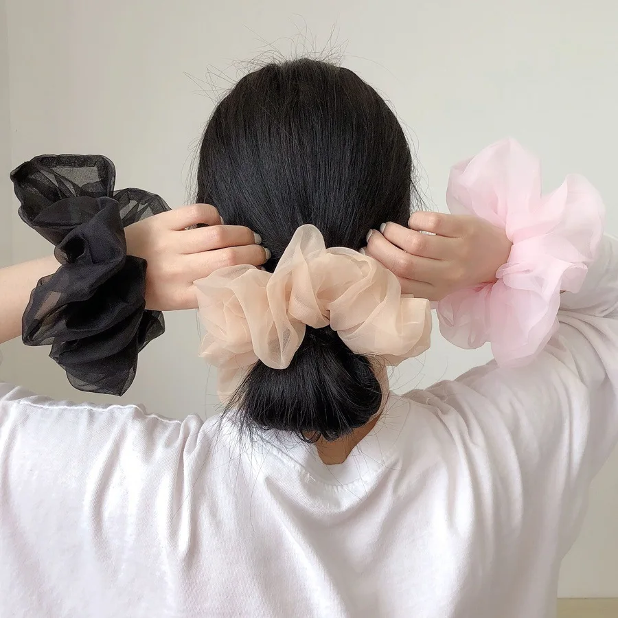 European ins style organza satin tulle paree scrunchies women girls elastic hair bands
European ins style organza satin tulle paree scrunchies women girls elastic hair bands