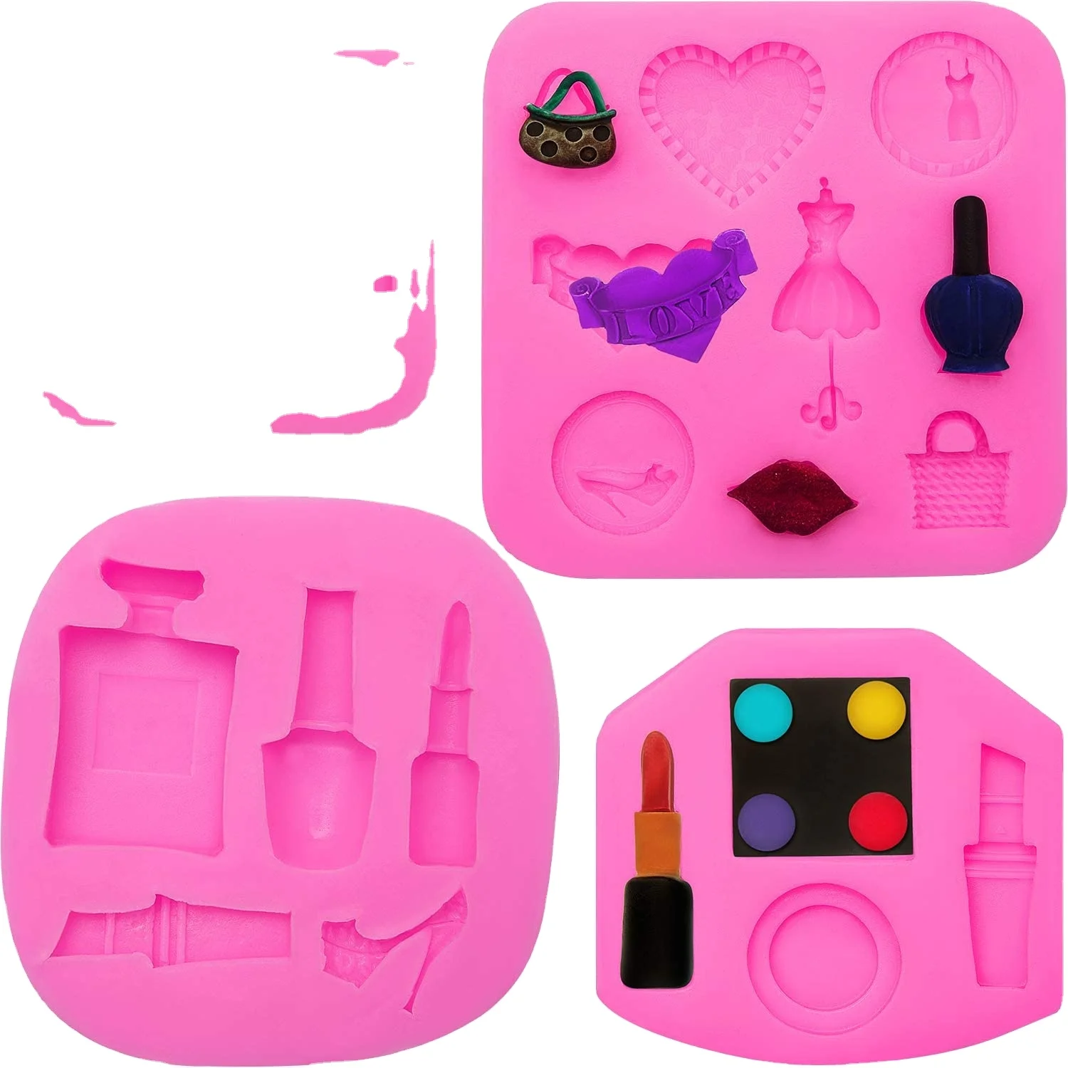 Makeup Tools Silicone Molds Lipstick Perfume Makeup Scissors Hair Tools Shaped Cake Fondant Molds for Chocolate Pudding Candy
Makeup Tools Silicone Molds Lipstick Perfume Makeup Scissors Hair Tools Shaped Cake Fondant Molds for Chocolate Pudding Candy