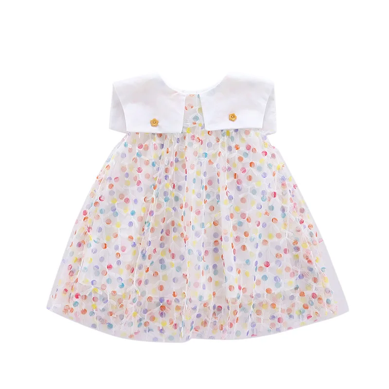 Girl Princess Skirt Summer 2021 Korean version of Western Style Children's Rainbow Poly Dot Vest Dress Baby Dress, White
Girl Princess Skirt Summer 2021 Korean version of Western Style Children's Rainbow Poly Dot Vest Dress Baby Dress, White