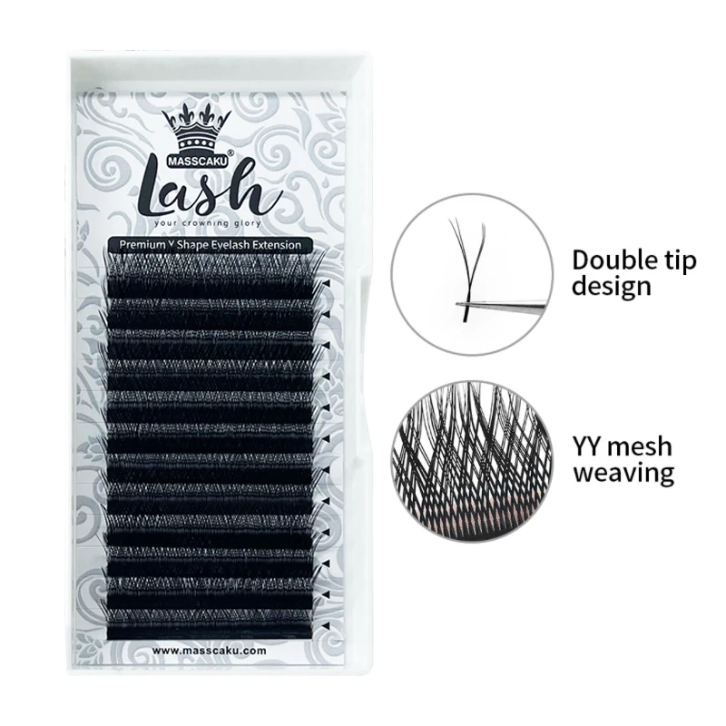 MASSCAKU customs private logo yy eyelash extension wispy lashaes korean pbt ultra eyelash extensions, Deep matte black
MASSCAKU customs private logo yy eyelash extension wispy lashaes korean pbt ultra eyelash extensions, Deep matte black