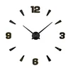 DIY 3D Frameless Wall Clock Acrylic Mirror Sticker Clocks for Home Decor